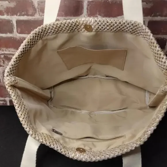 JOICO Straw Tote Bag Beach Market Shoulder Bag Joi of Healthy Hair - Picture 5 of 8